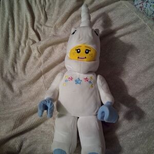 Lego Unicorn Plush with Blue and White Accents